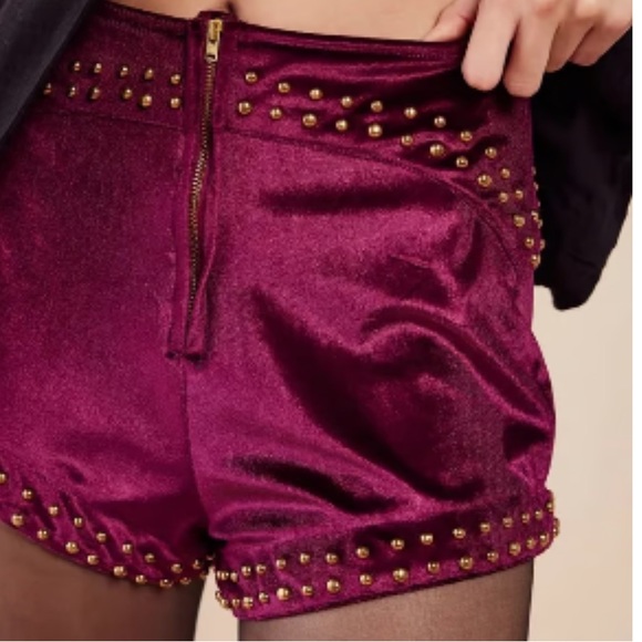 FP x Understated Leather Velvet Studded Shorts - Picture 2 of 7